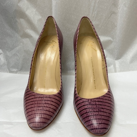 Giuseppe Zanotti Burgundy Genuine Reptile Pumps - Picture 13 of 15